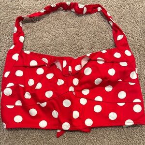RockSteady Red and White Polka Dot Crop Top